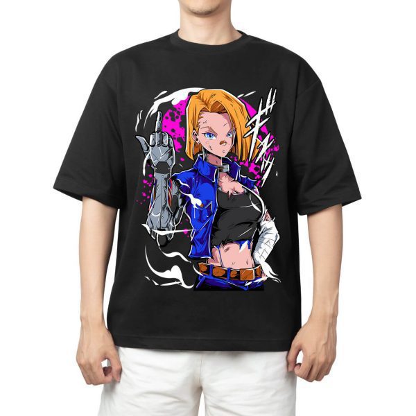 Áo thun Wibu Dragon Ball Android 18