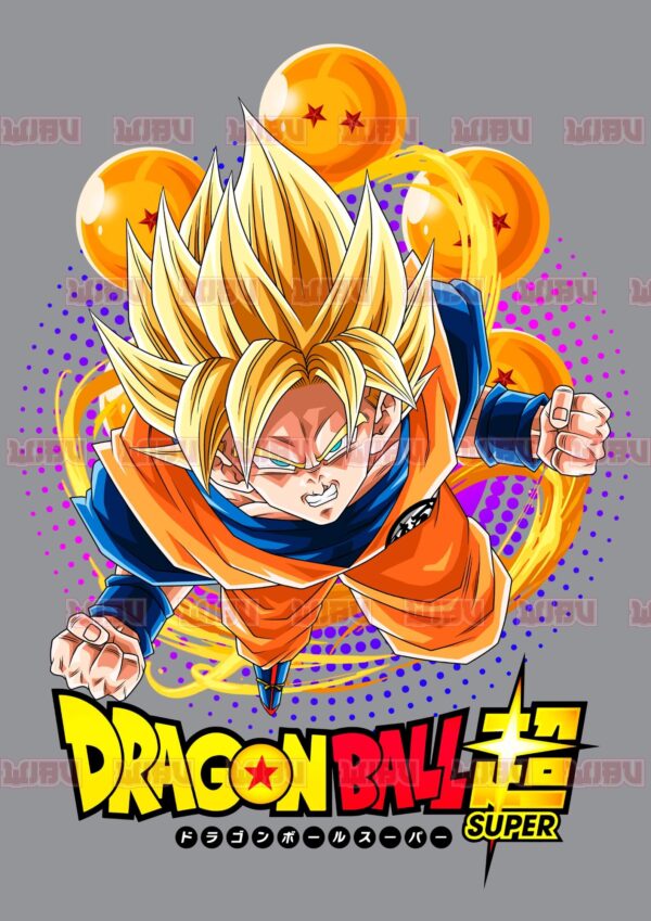 Áo thun Wibu Dragon Ball Super Son Goku 4 trắng