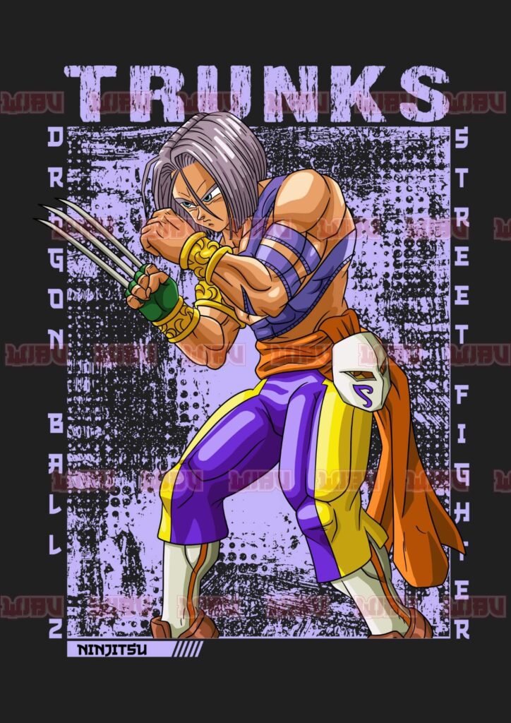 Áo thun Wibu Dragon Ball x Street Fighter Trunks