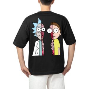 Áo thun Wibu Cartoon Rick and Morty 2 sau